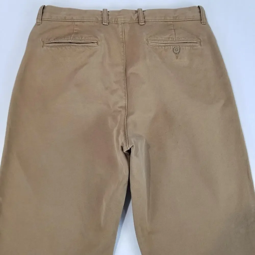 J.Crew Pants Mens 34x32 Beige Khaki Broken-In Chino Relaxed Fit Cotton Casual